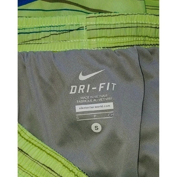 Nike Dri Fit Green Blue Athletic Shorts - Picture 4 of 4